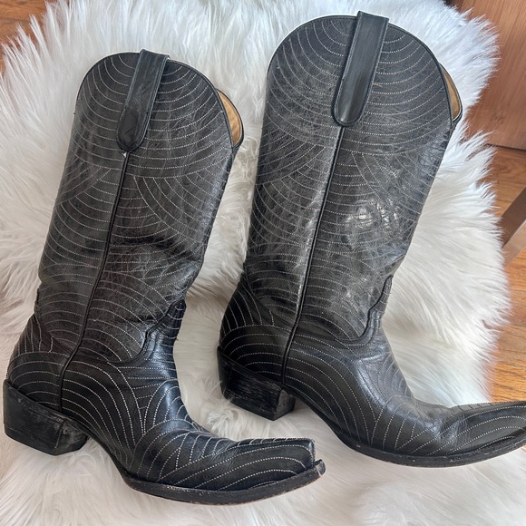 Old Gringo Black Heeled Boots! Sz 10, but run small.Gorgeous black Yippee Kiyay - Picture 5 of 7